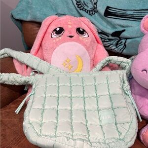 I&R Mint Green Quilted Hobo Bag